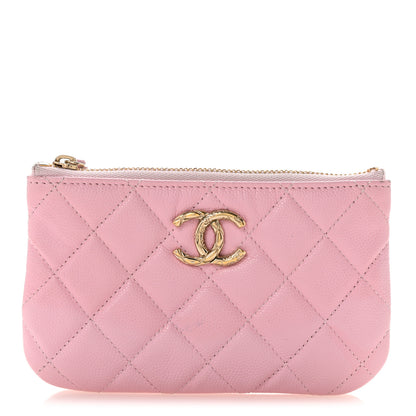 Chanel Caviar Quilted Small Cosmetic Case Pink 1 of 10