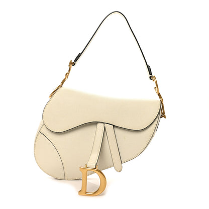 Christian Dior Grained Calfskin Saddle Bag White 1 of 11