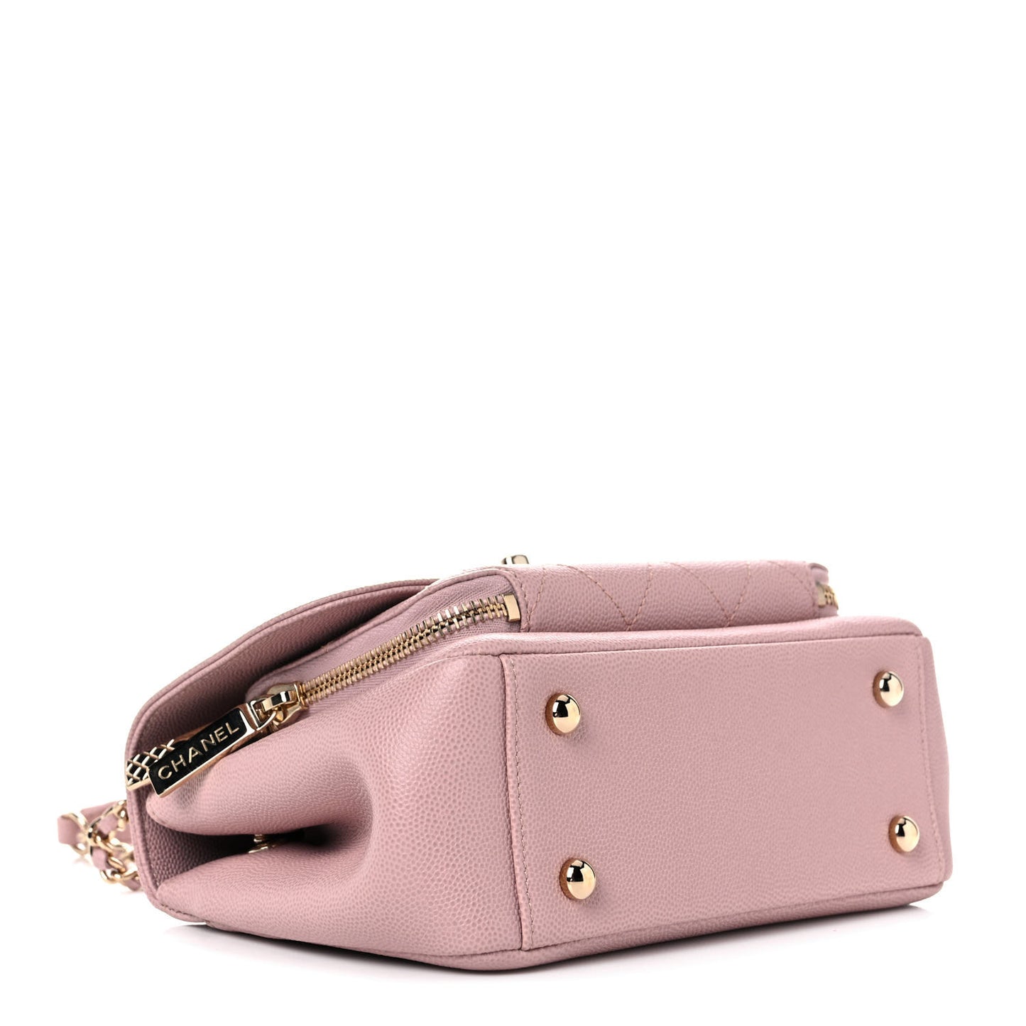 Caviar Quilted Small Business Affinity Flap Light Pink