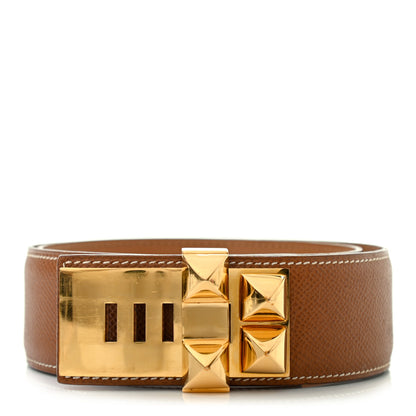 Hermes Courchevel Collier De Chien CDC Belt 72 Gold 2 of 6