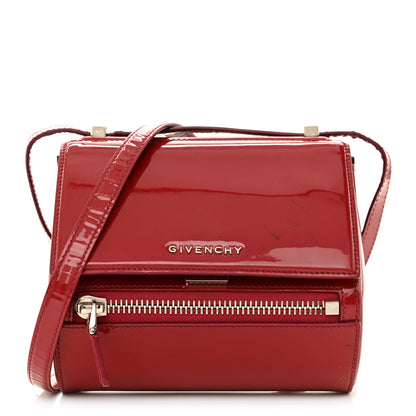 Givenchy Patent Calfskin Mini Pandora Box Crossbody Bag Red 1 of 18