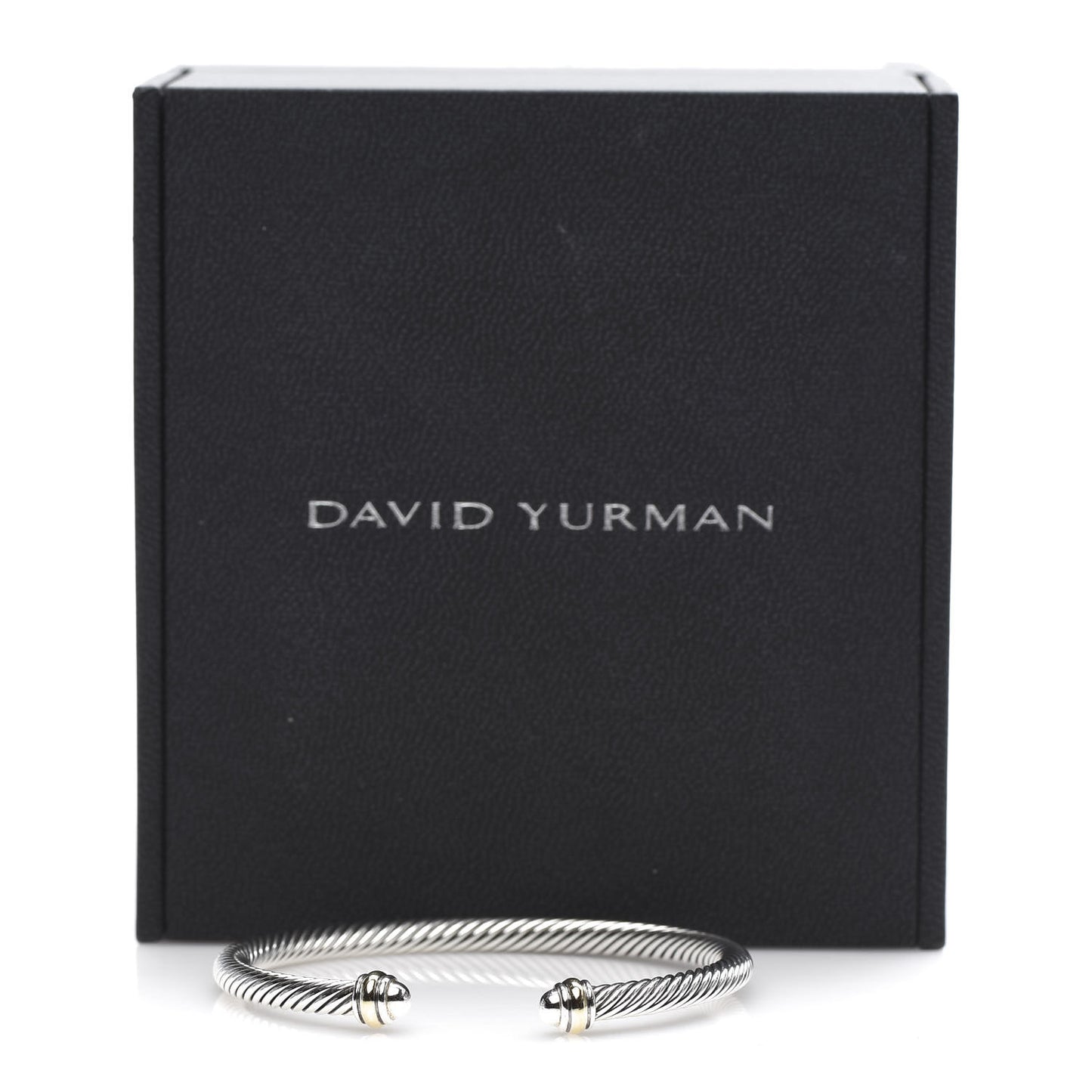 Sterling Silver 18K Yellow Gold 4mm Cable Classics Bracelet