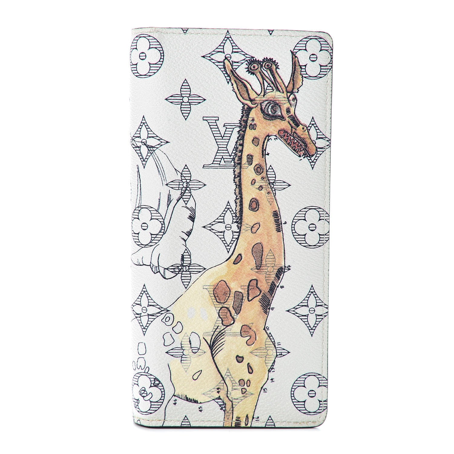 Louis Vuitton Savane Monogram Chapman Giraffe Brazza Wallet 1 of 8