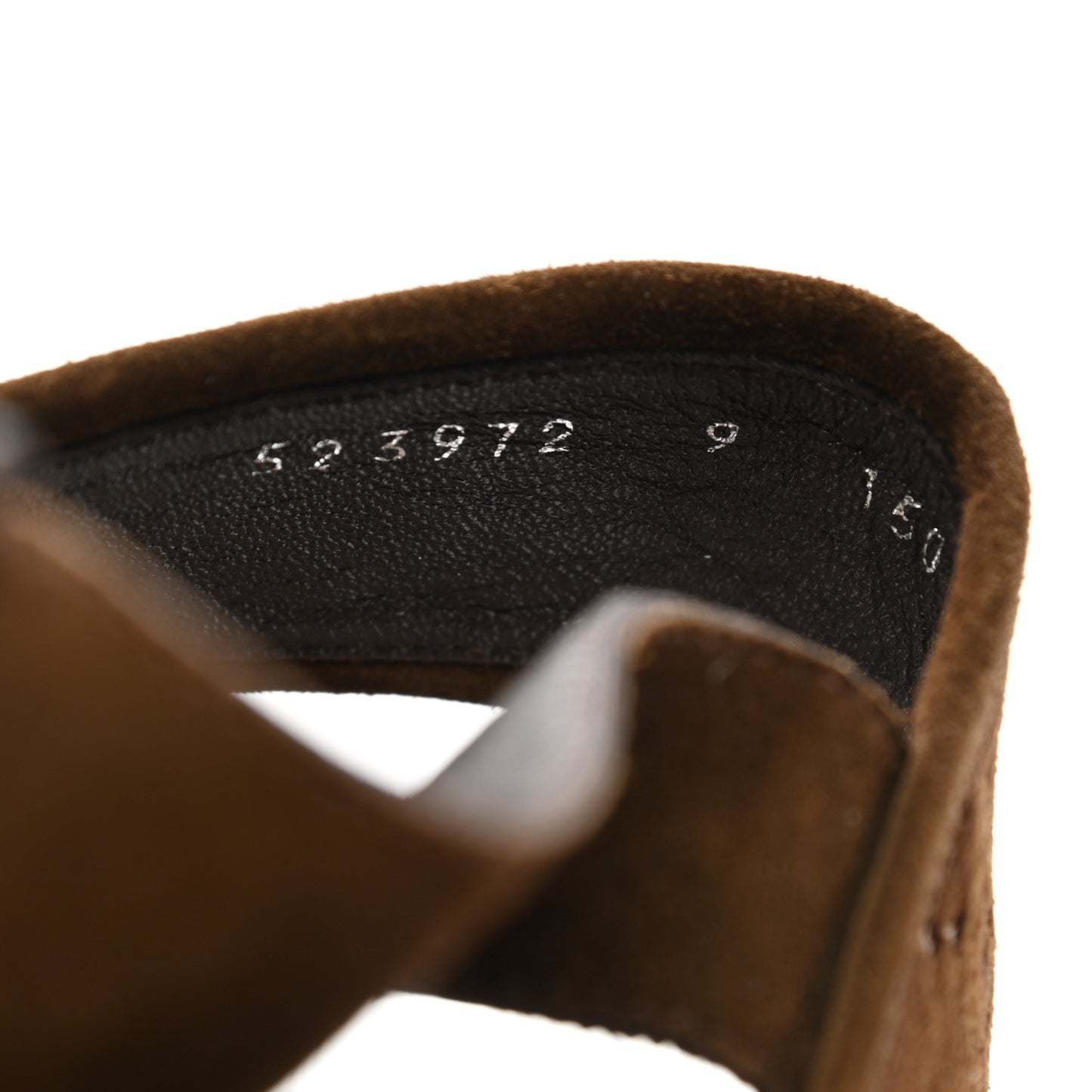 Velvet GG Monogram Suede Mens Platform Sandals 9 Coffee