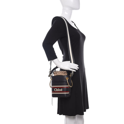 Chloe Smooth Calfskin Logo Mini Roy Bucket Bag Full Blue 2 of 9