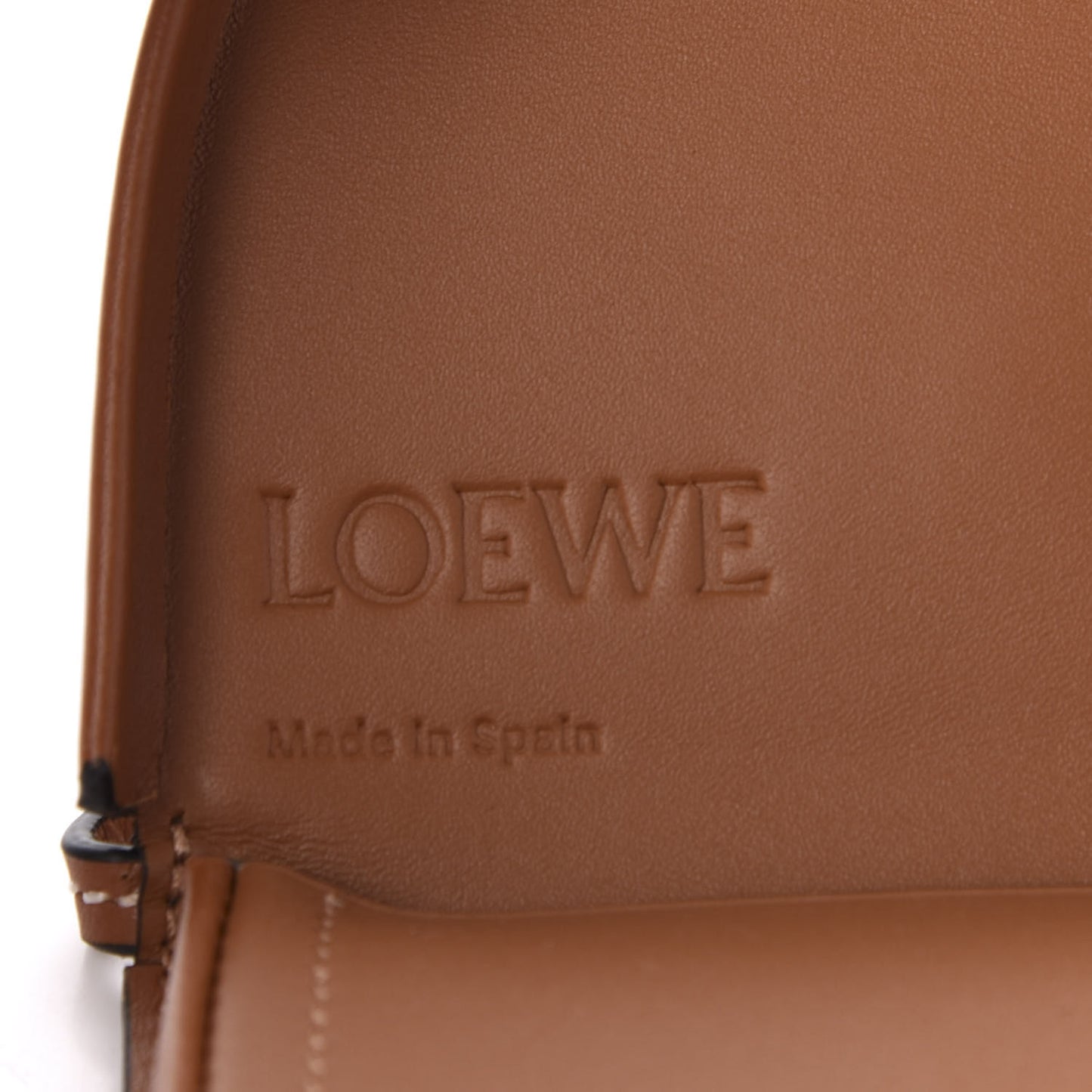 Soft Calfskin Mini Heel Pouch Tan