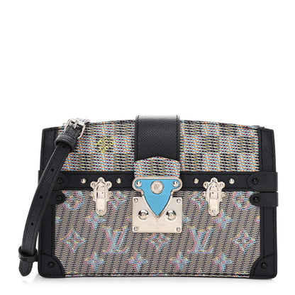 Louis Vuitton Calfskin Monogram LV Pop Trunk Clutch Blue 1 of 11