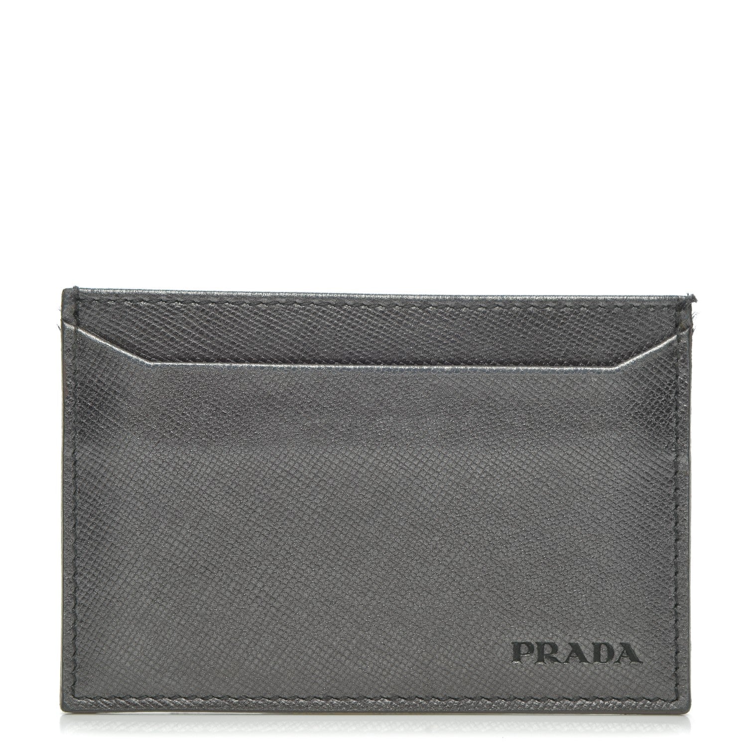 Prada Saffiano Card Case Grey 1 of 7