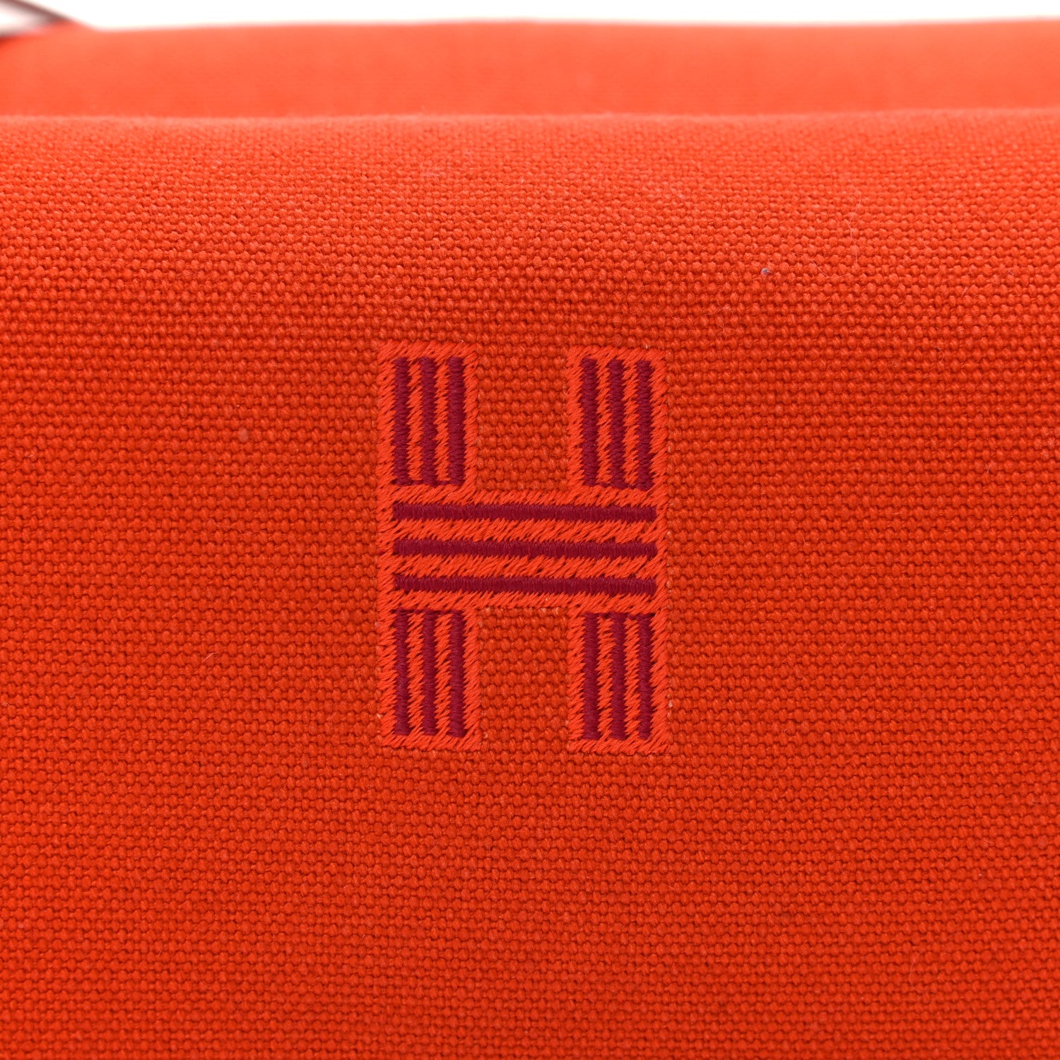 Hermes Canvas Small Bride-A-Brac Pouch Orange Burgundy 13 of 14