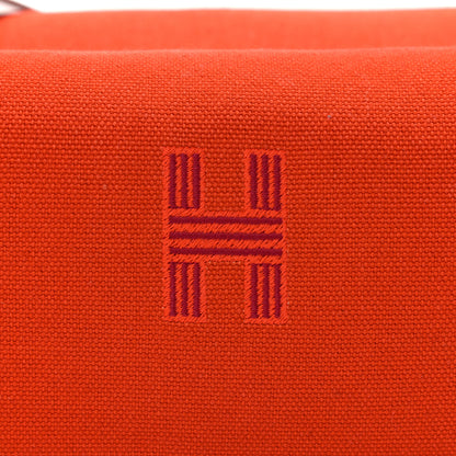 Hermes Canvas Small Bride-A-Brac Pouch Orange Burgundy 13 of 14