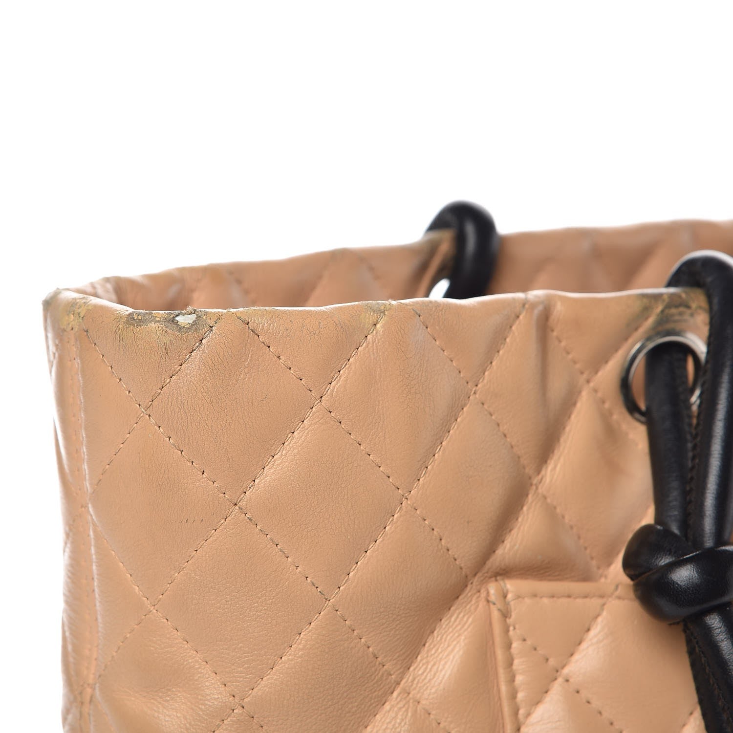 Chanel Calfskin Quilted Large Cambon Tote Beige Black 11 of 16