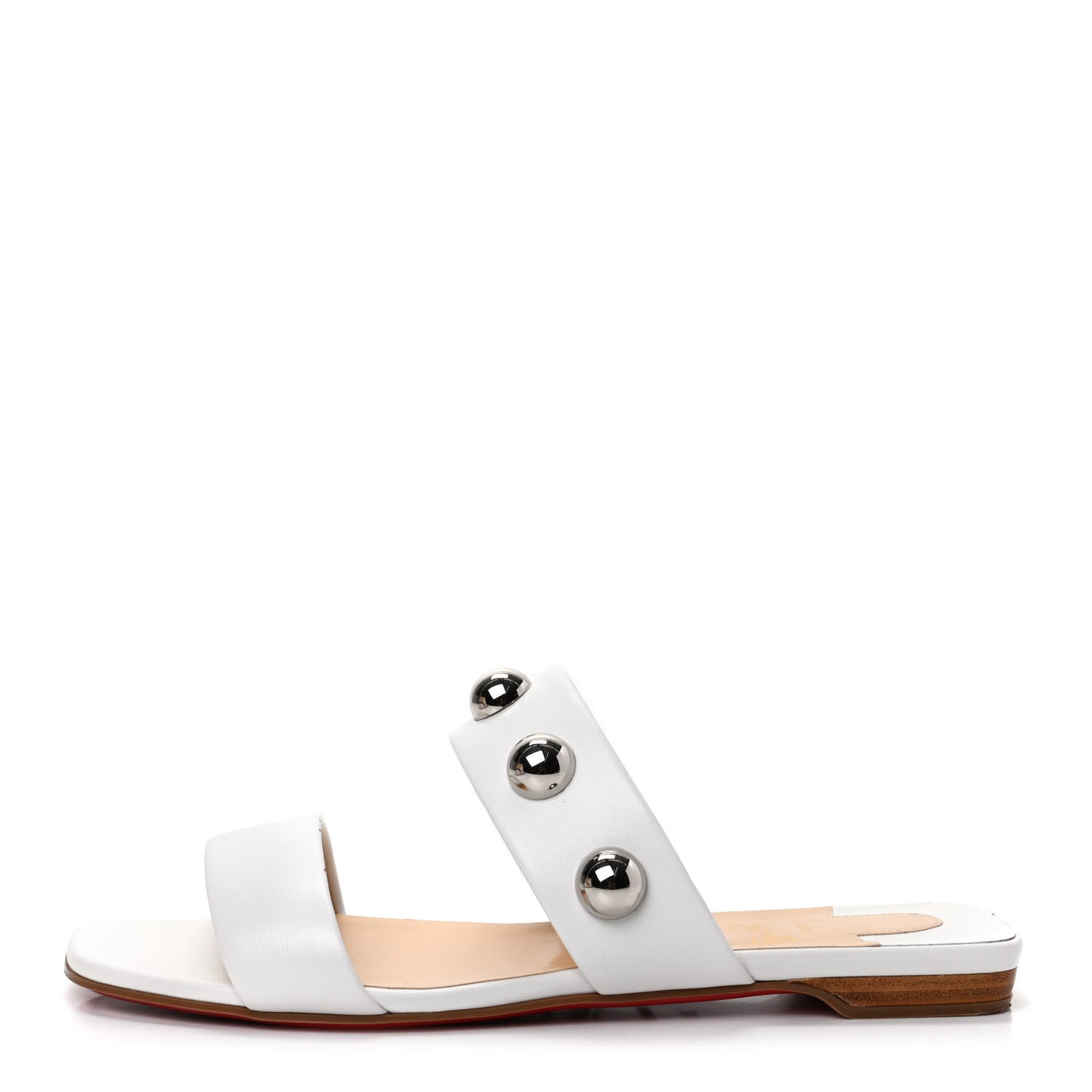 Nappa Simple Bille Slide Sandals 38.5 White