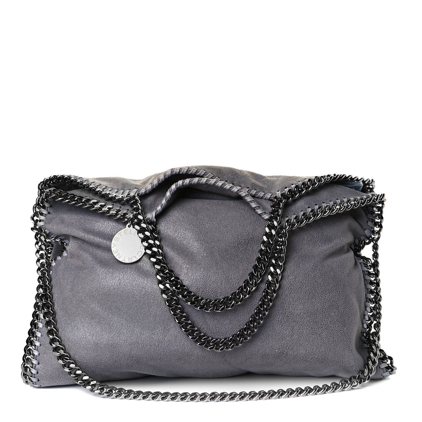 Shaggy Deer Falabella Fold Over Tote Grey
