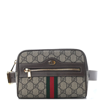 Gucci GG Supreme Monogram Web Small Ophidia Belt Bag 75 30 Dark Brown 1 of 7