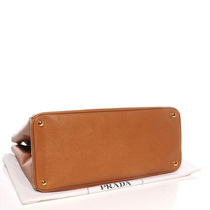 Prada Saffiano Lux Extra Large Galleria Double Zip Tote Caramel 4 of 11