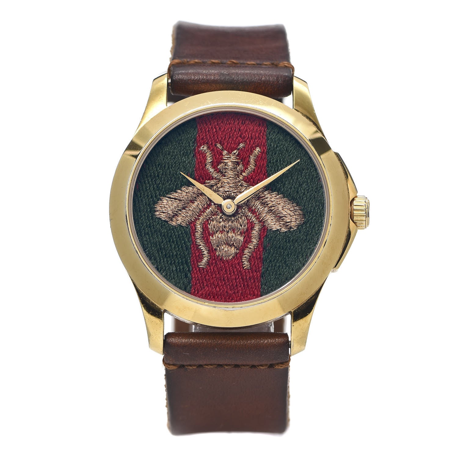 Gucci Stainless Steel Calfskin 38mm Le Marché Des Merveilles Bee Quartz Watch 1 of 8
