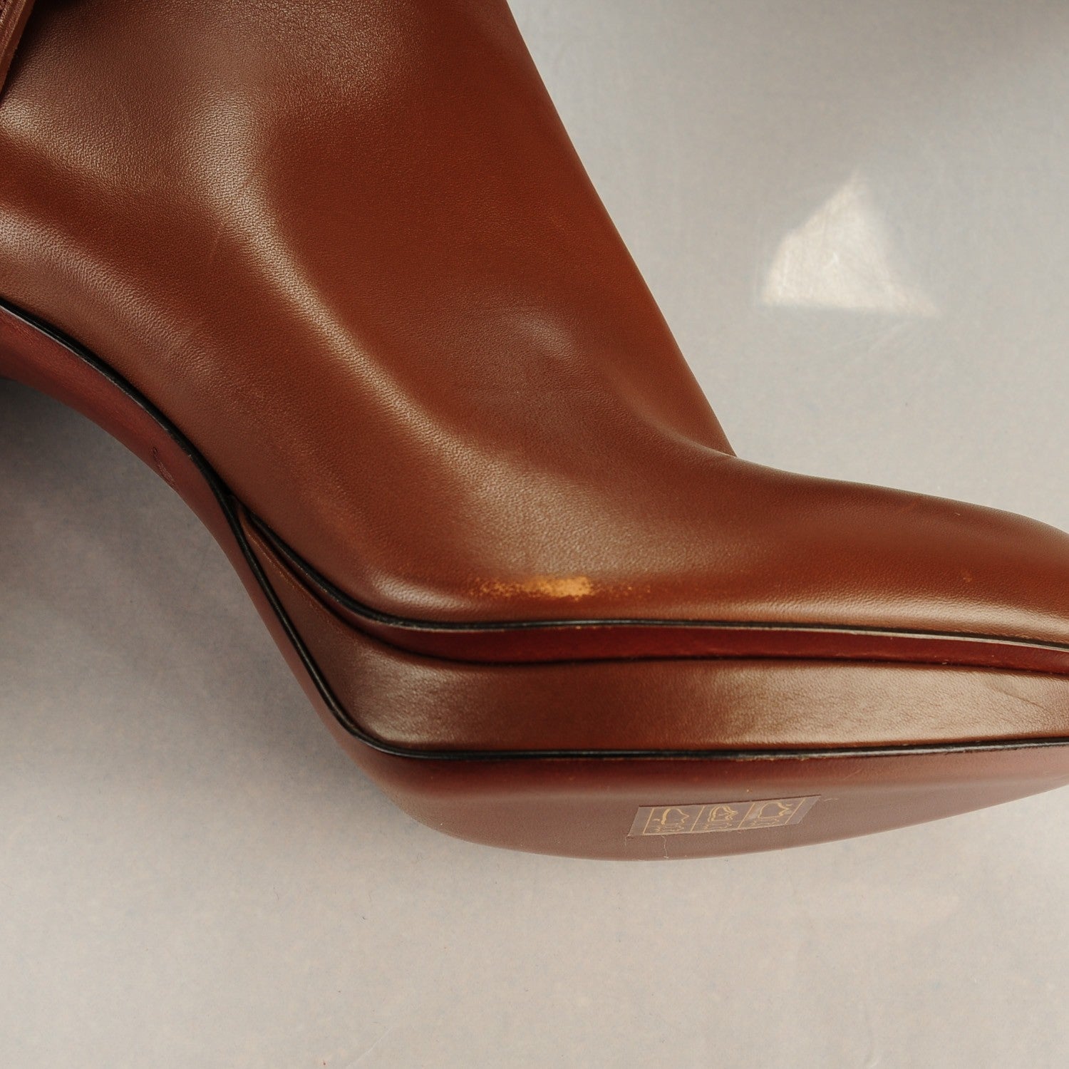 Louis Vuitton Calfskin Belted Ankle Boots 40 Brown 10 of 11