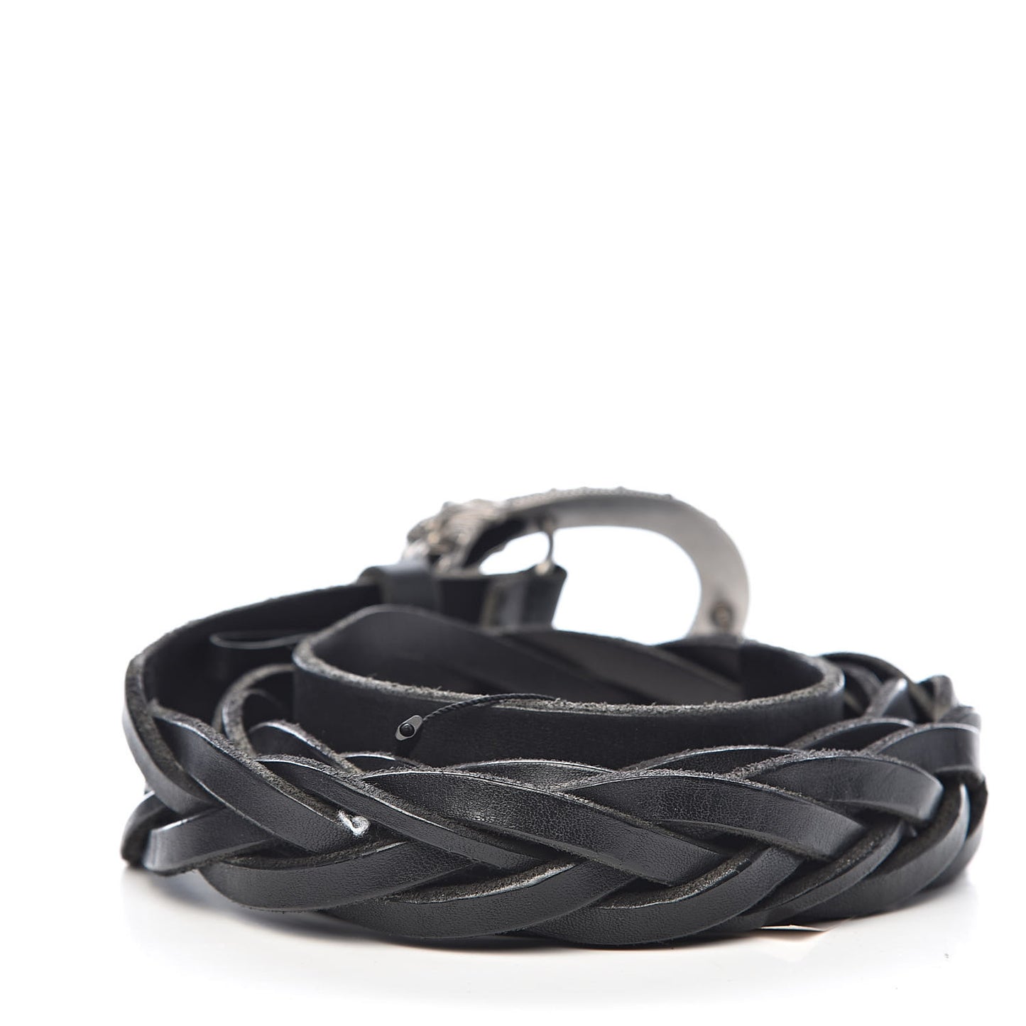 Calfskin Dionysus Braided Belt 100 40 Black