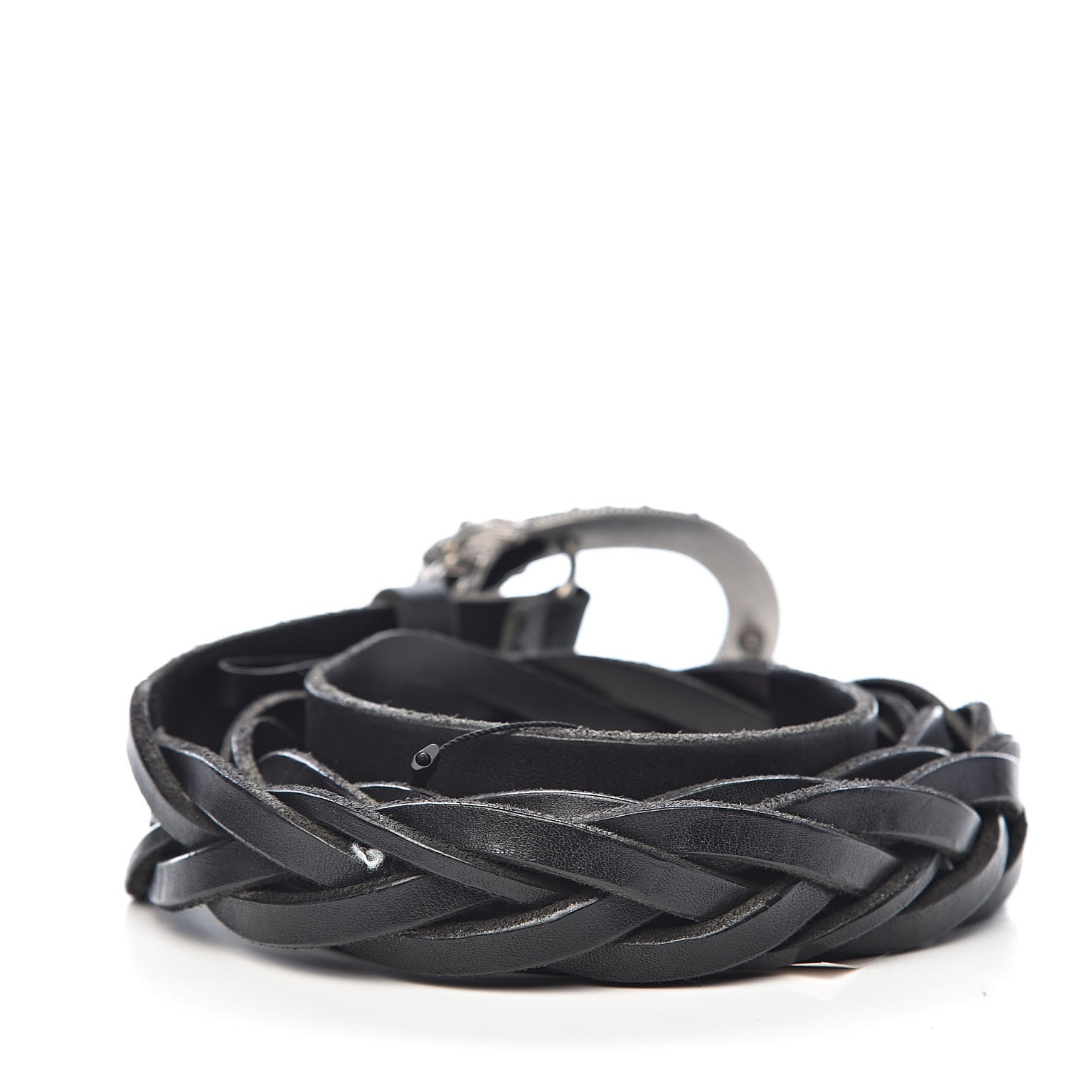 Gucci Calfskin Dionysus Braided Belt 100 40 Black 3 of 6