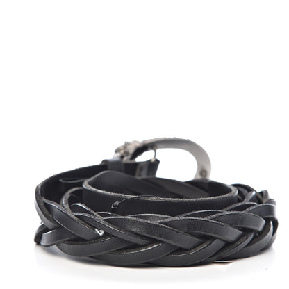 Gucci Calfskin Dionysus Braided Belt 100 40 Black 3 of 6