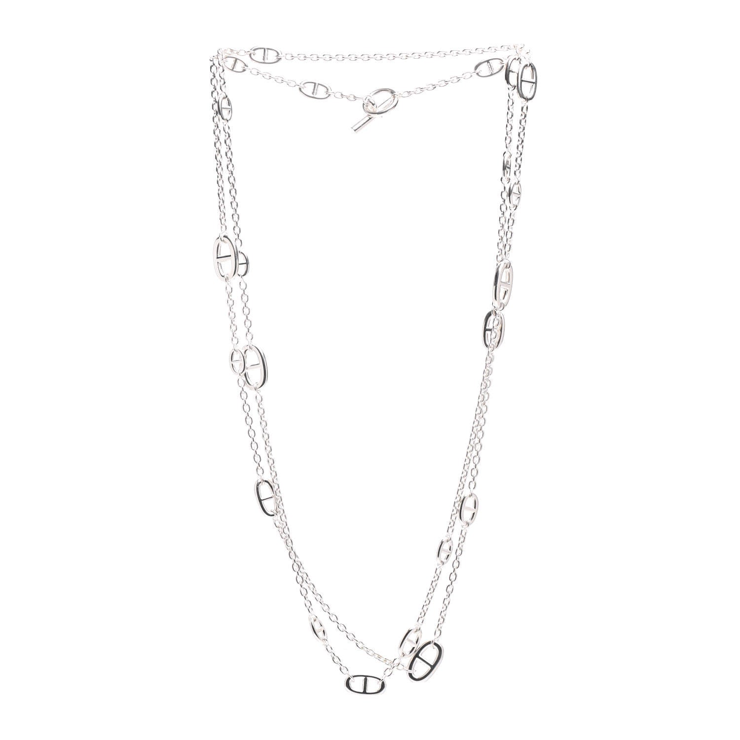 Hermes Sterling Silver Farandole Necklace 160 2 of 4