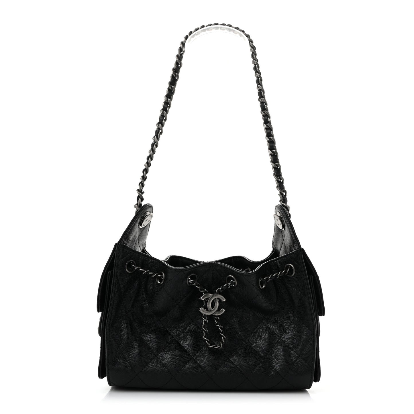 Caviar Quilted Mini Chanel 25 Handbag Black