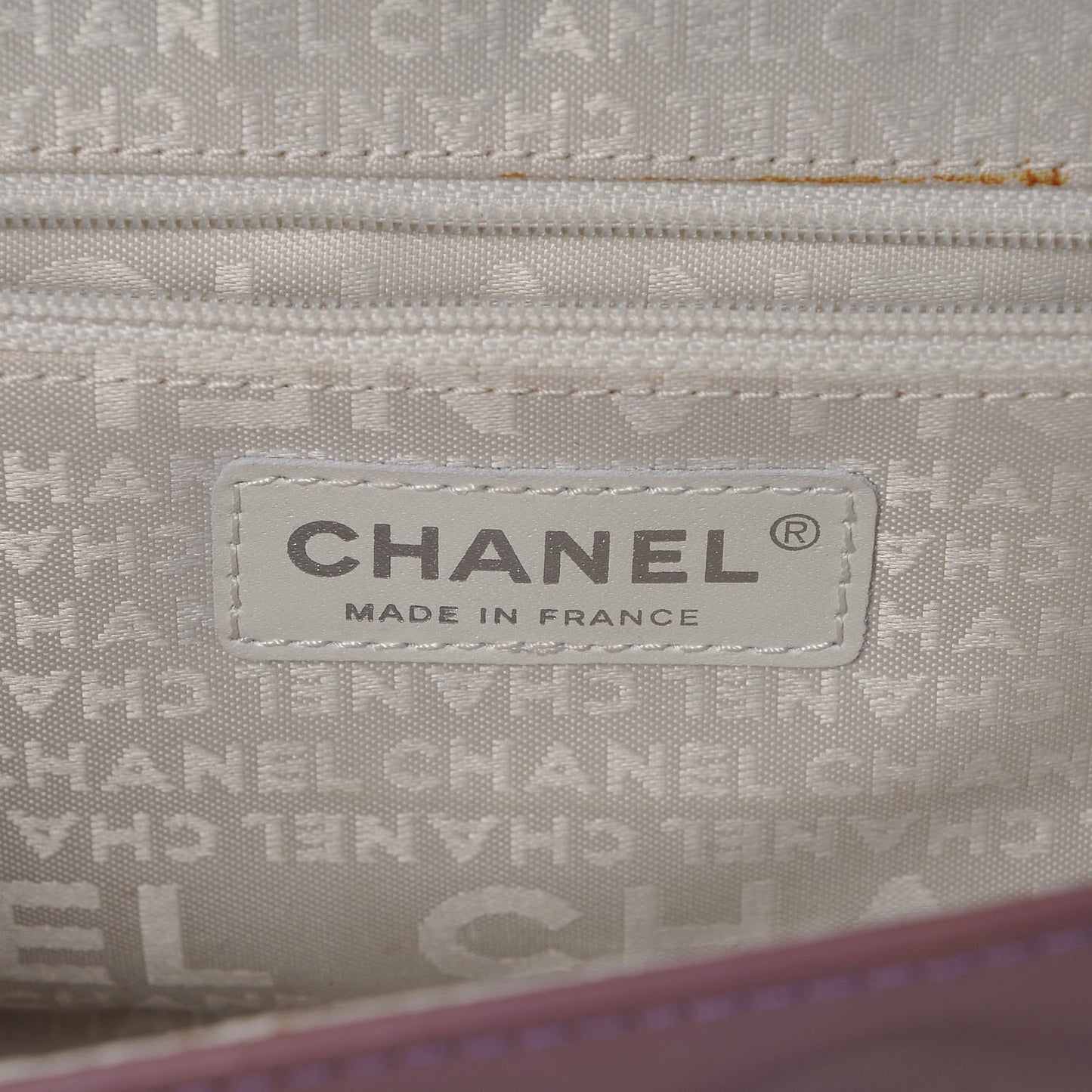 Glazed Calfskin Stitched Accordion Flap Pink