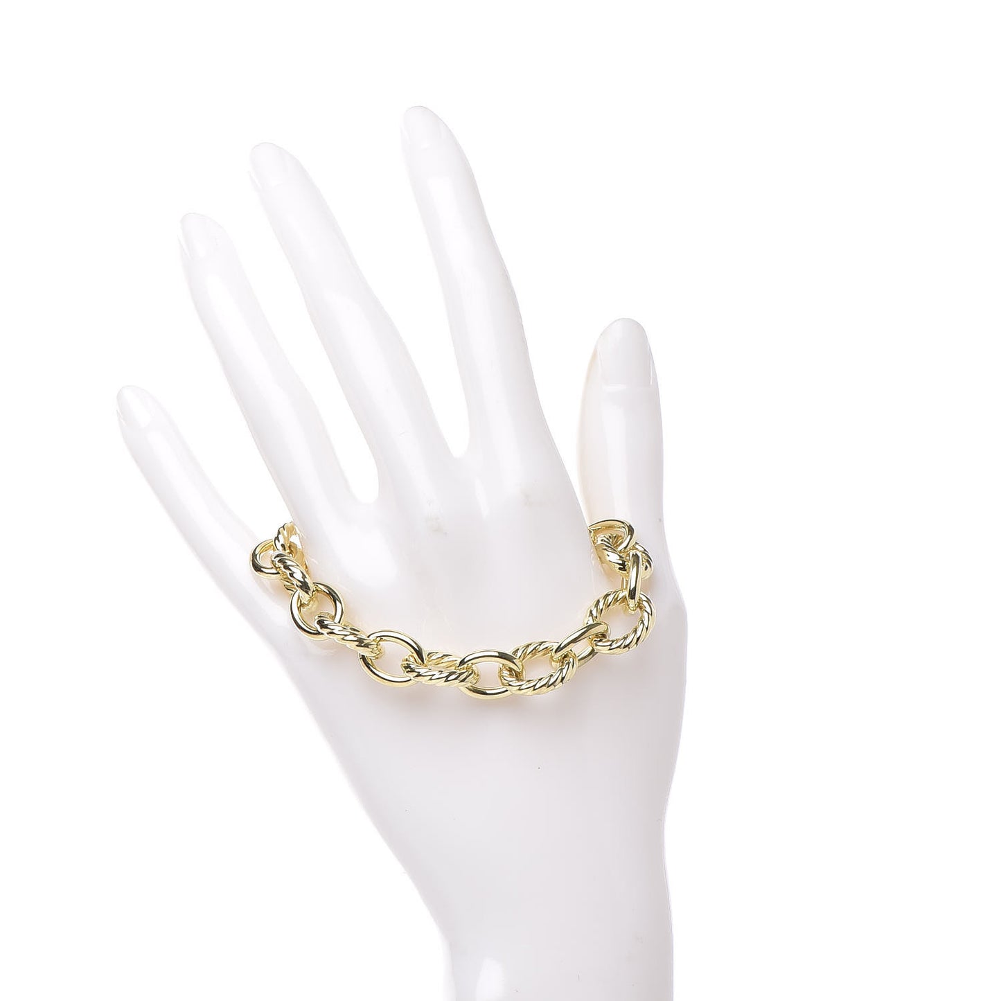 18K Yellow Gold 12mm Large Oval Link Bracelet