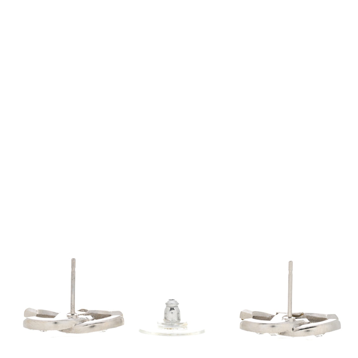 Crystal CC Earrings Silver