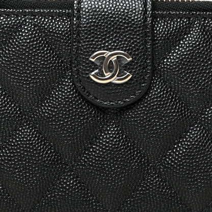 Chanel Caviar Quilted Compact Zipped Pocket Wallet Black 10 of 10