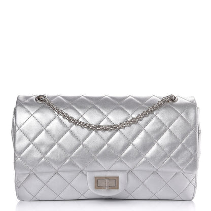 Chanel Metallic Lambskin Quilted 2.55 Reissue 227 Flap Silver 1 of 9
