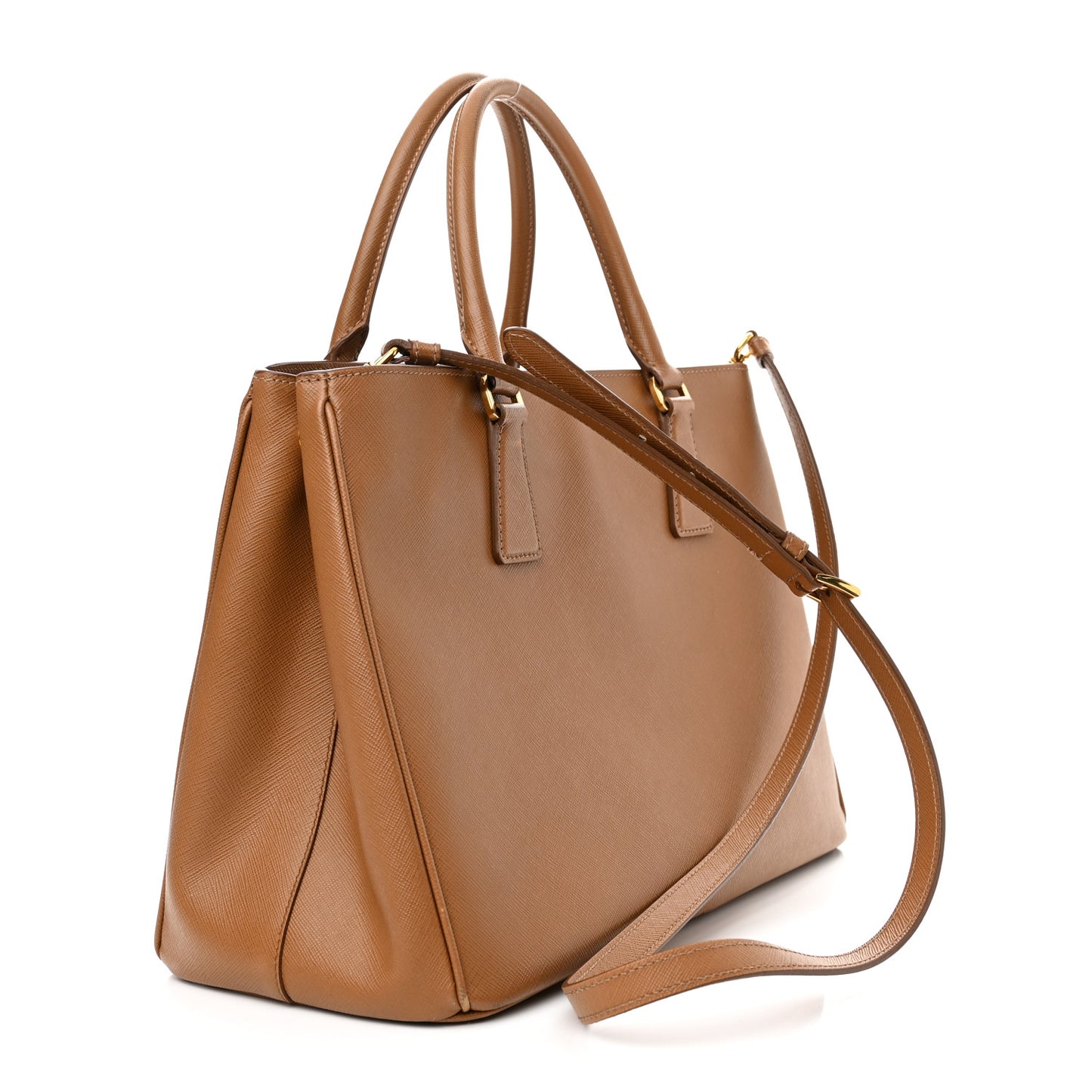 Saffiano Lux Medium Tote Caramel