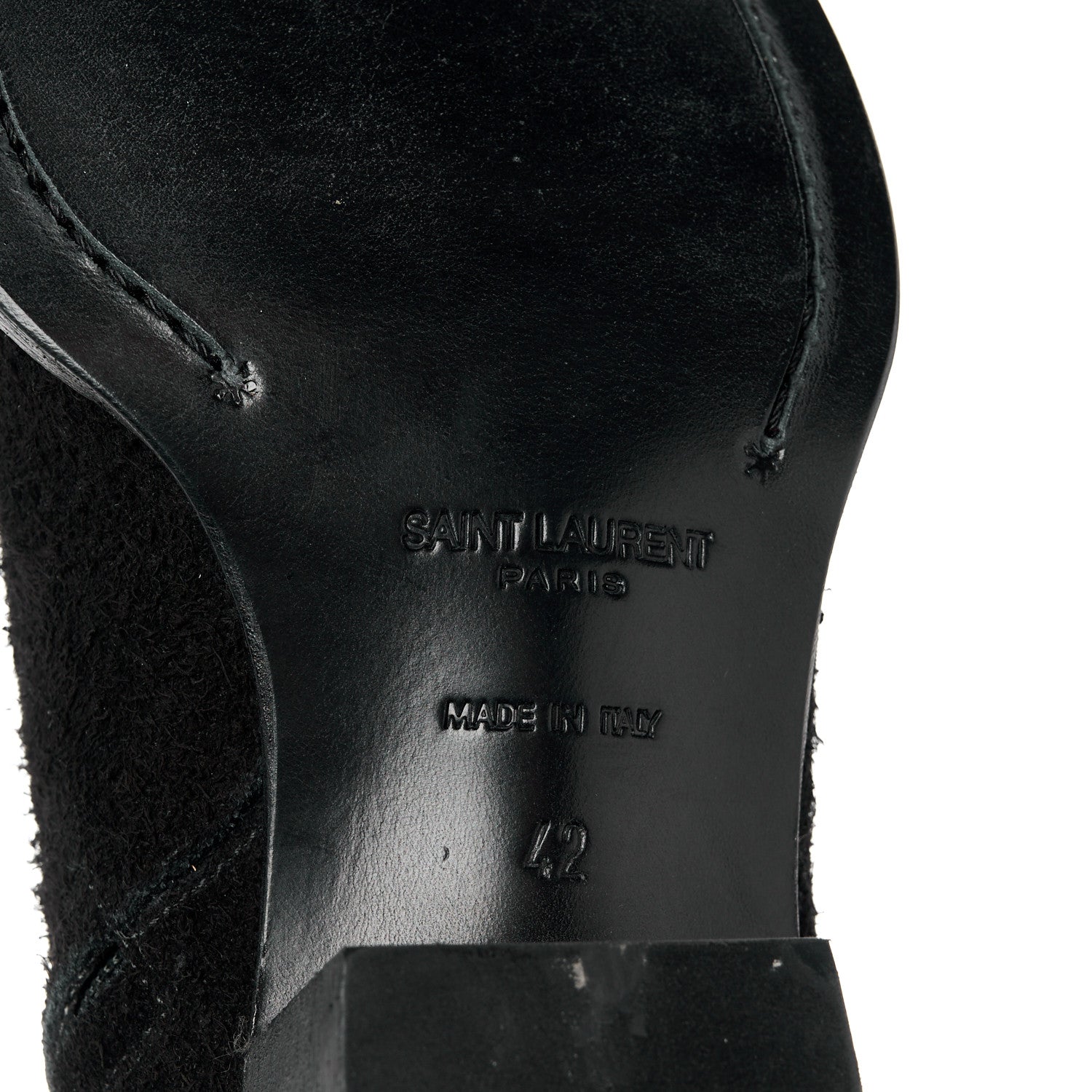 Saint Laurent Wool Crosta Lukas Zipped 40 Boots 42 Black 6 of 9