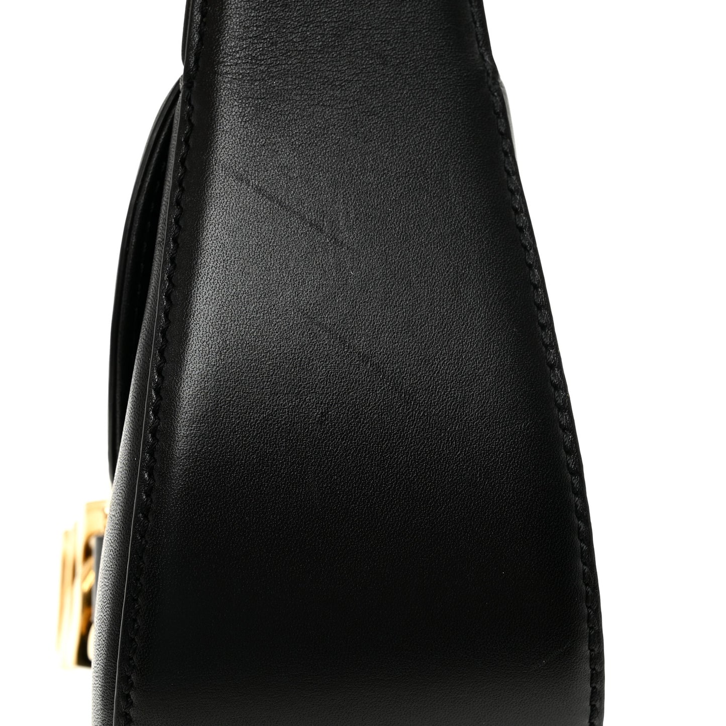 Smooth Calfskin Vlogo Chain Shoulder Bag Black
