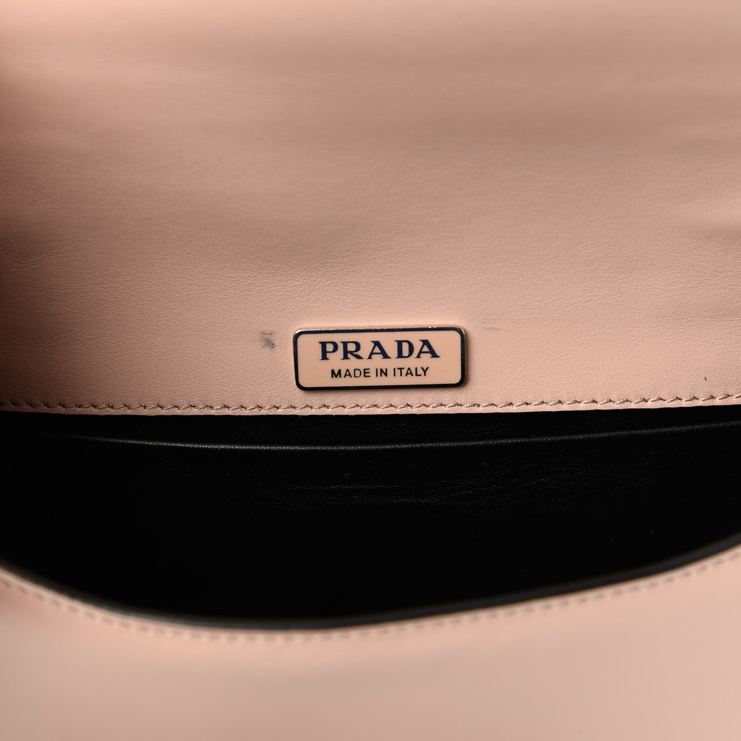 Prada Spazzolato Soft Calf Cahier Chain Wristlet Clutch Pesca 8 of 9