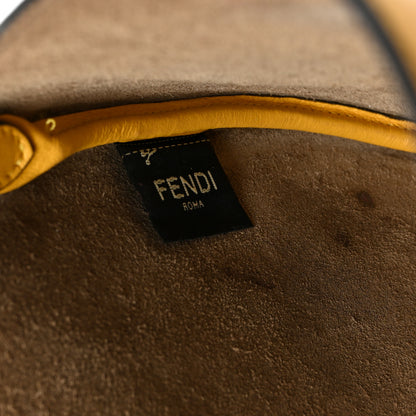 Fendi Vitello Grace Suede Small Croissant Hobo Mimosa 5 of 9