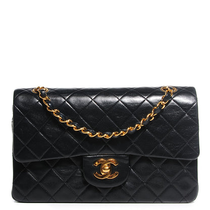 Chanel Lambskin Quilted Small Double Flap Black 1 of 8