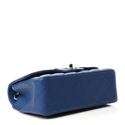 Chanel Caviar Quilted Mini Rectangular Flap Blue 4 of 12