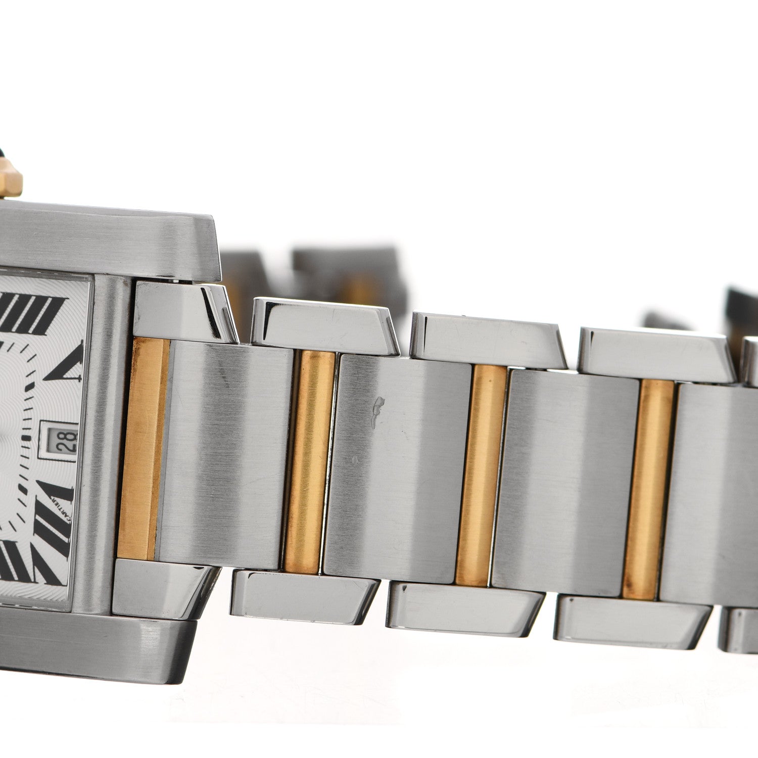 Cartier Stainless Steel 18K Yellow Gold 28mm Tank Francaise Automatic Watch 5 of 5