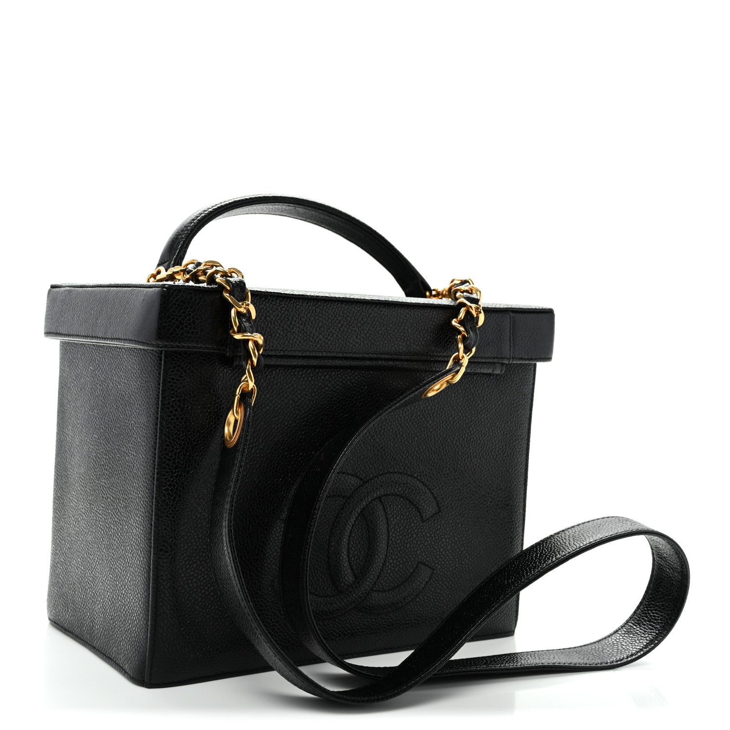 Chanel Caviar Vanity Train Case Black 3 of 12