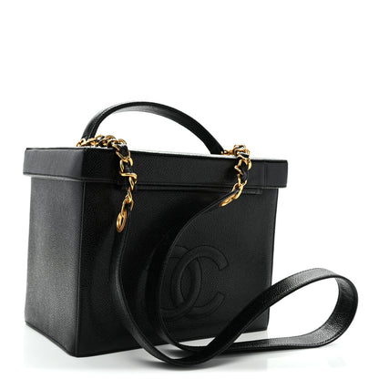 Chanel Caviar Vanity Train Case Black 3 of 12