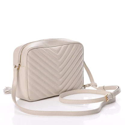 Saint Laurent Calfskin Matelasse Monogram Lou Camera Bag Washed Light Pink 3 of 9