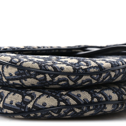 Christian Dior Oblique Saddle Bag Blue 9 of 12