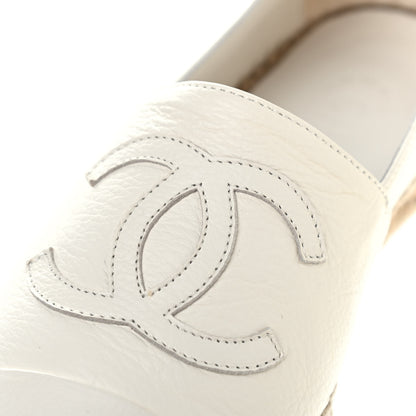 Chanel Calfskin CC Espadrilles 37 Ivory 8 of 8