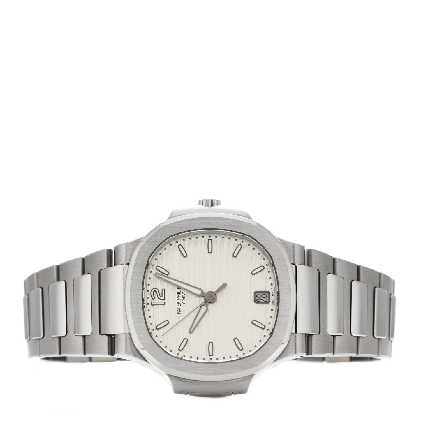 Stainless Steel 35.2mm Nautilus Automatic Watch White 7118/1A-010