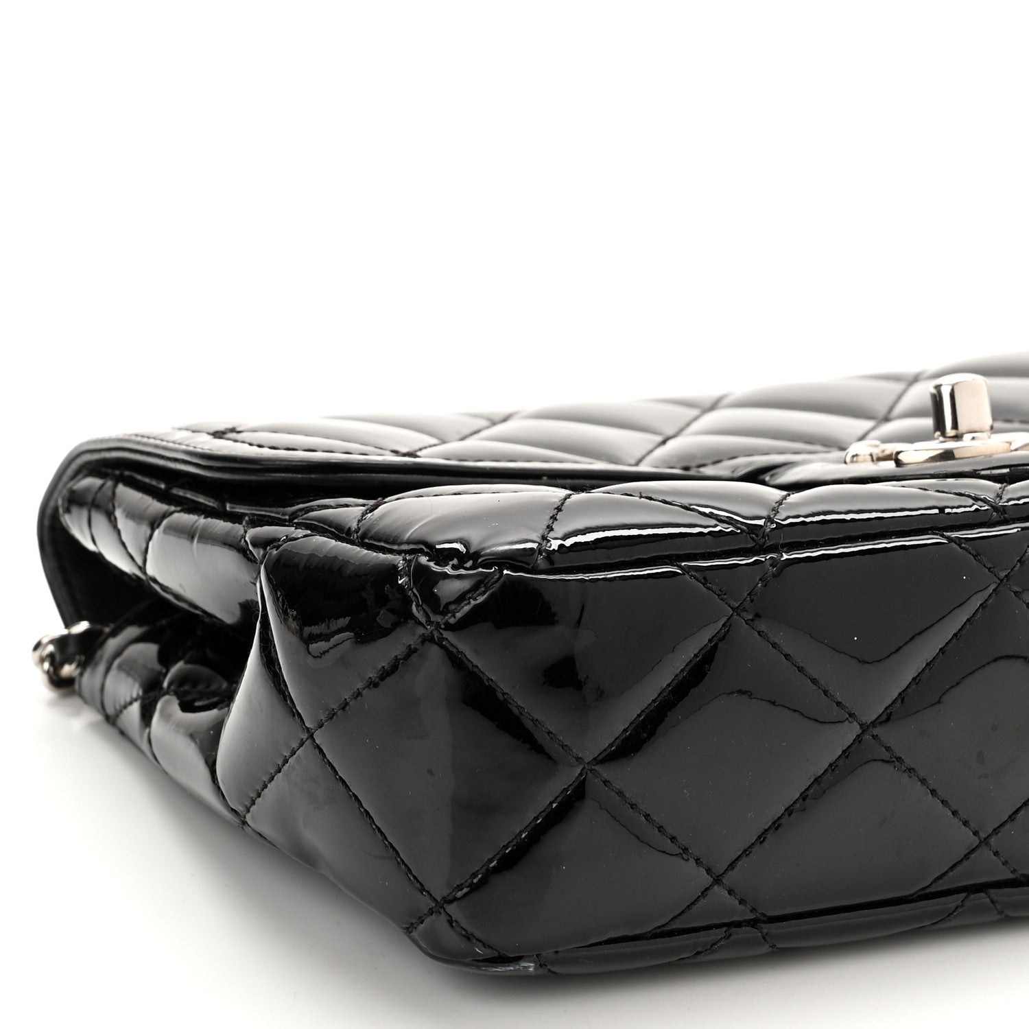 Chanel Patent Quilted Small Coco Shine Flap Black 9 of 12