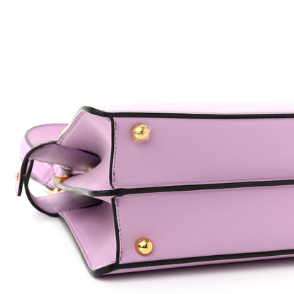 Fendi Vitello Seta Shiny Nappa Plexiglass Small Peekaboo I SEE U Satchel Violetta 10 of 11