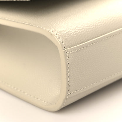 Saint Laurent Grain De Poudre Small Monogram Kate Satchel Crema Soft 6 of 7