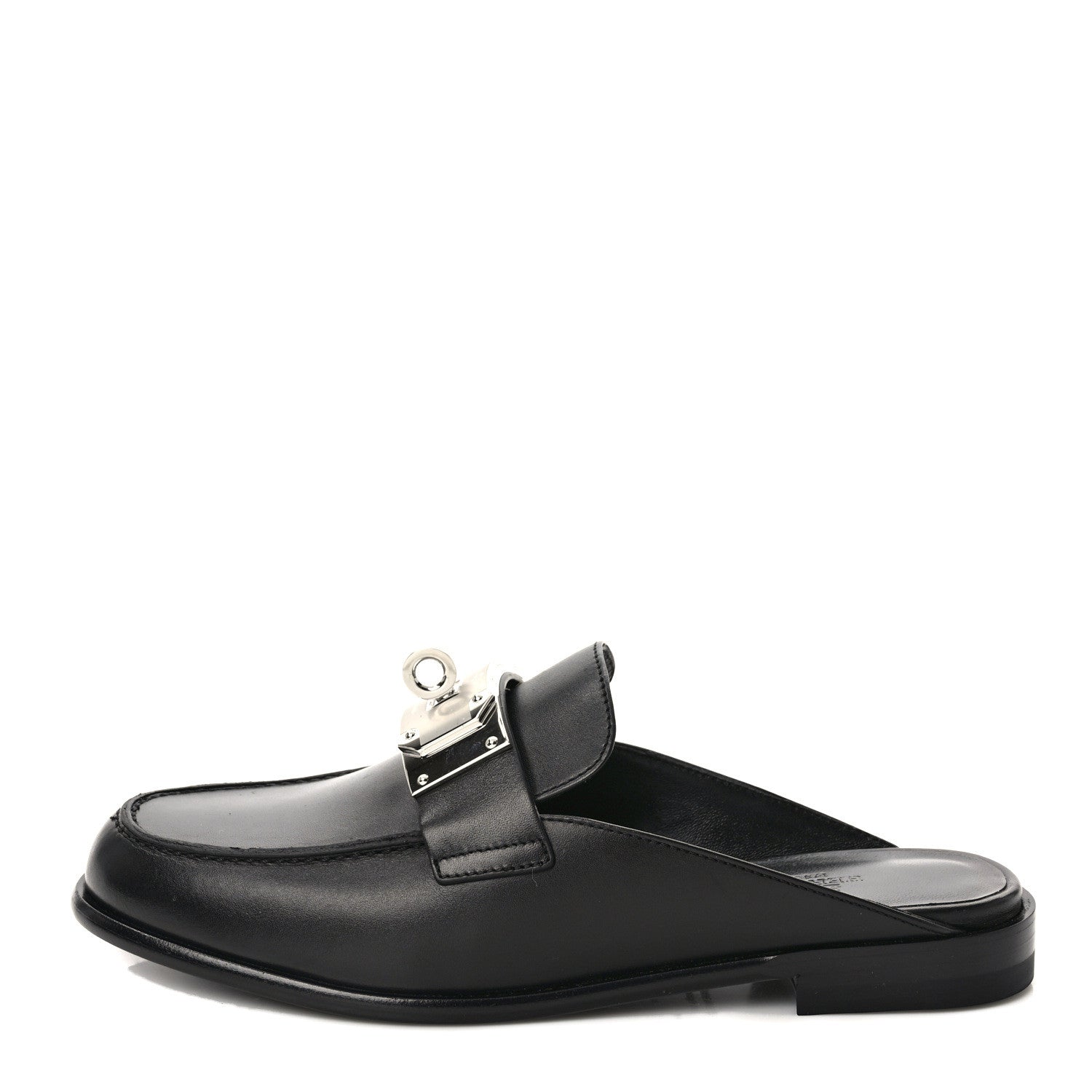 Hermes Calfskin Iota Mules 38.5 Black 1 of 8