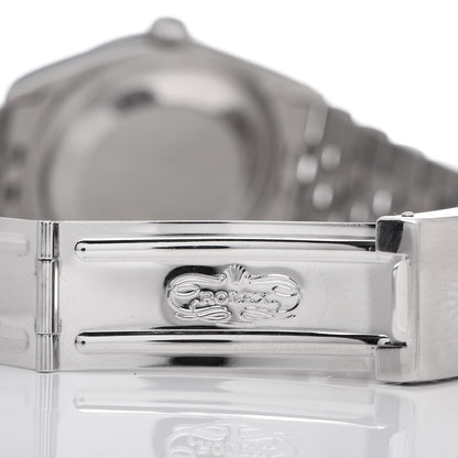 Rolex Stainless Steel 18K White Gold 36mm Oyster Perpetual Datejust Watch Silver 16234 6 of 7